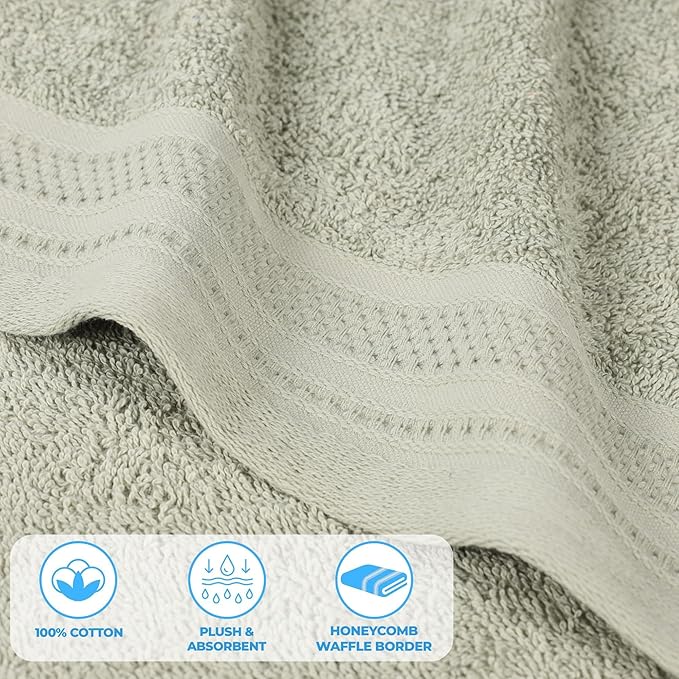 Superior Honeycomb Cotton Medium Weight Towels, - Image 5