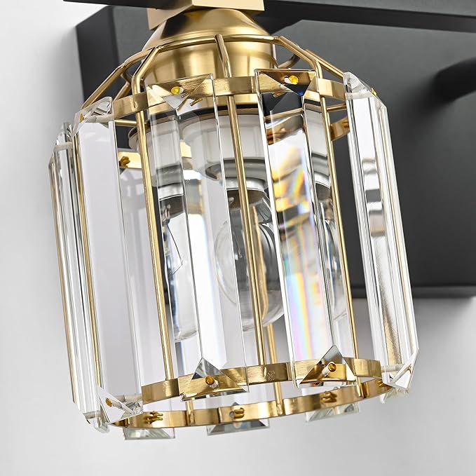 SOLFART Crystal 1 Light Bathroom Vanity Light Over Mirror Wall Sconce Fixture - Image 6