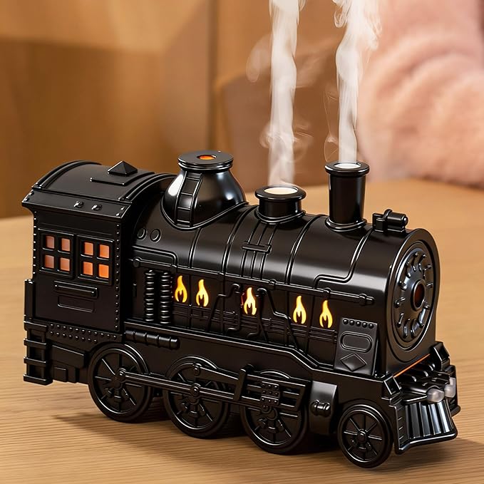 Retro Train Aromatherapy Diffuser 300ML Ultrasonic Cool Mist Humidifier by Unknown