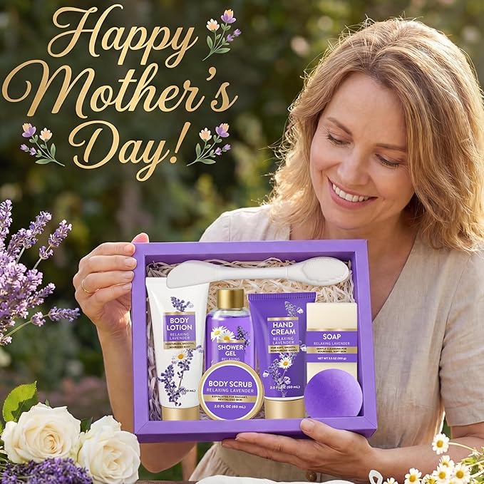 Spa Luxetique Gifts for Women Relaxing Lavender Gift for Womens 8pcs Spa Gift - Image 2