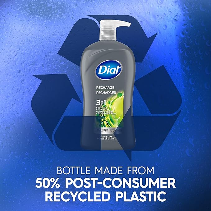 Dial Men 3 in 1 Body, Hair and Face Wash, 32 Fl Oz, Cedar Leaf Scent, Cleanses - Image 9