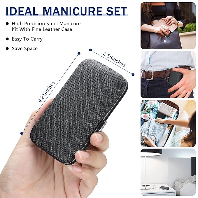 Hanaive 6 Set Manicure Set 48 Pcs Nail Clippers Pedicure Kit Gift - Image 2