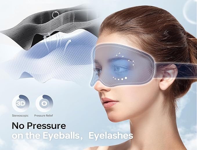 TOPOINT Sleep Mask with Bluetooth Headphones, 3D Eye Mask - Image 9
