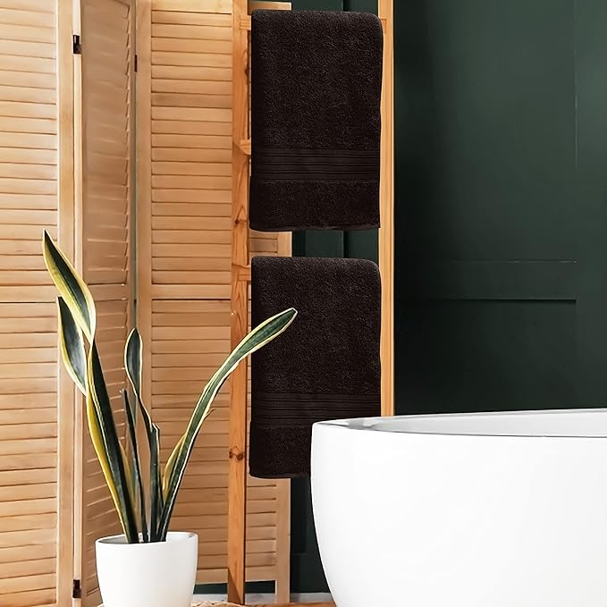 BOUTIQUO Cotton 2 Pack Bath Towel Set 28x55, Eco-Friendly Large Bath Towels - Image 4