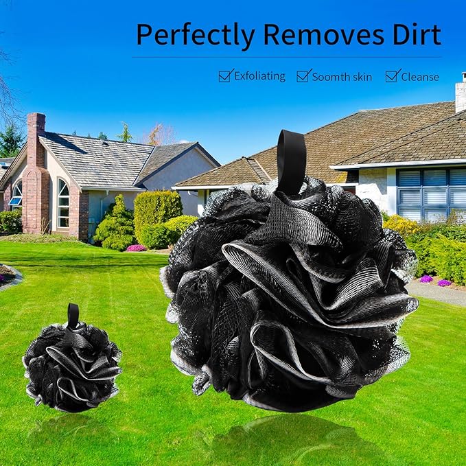 FARMOGA Bath Loofah Sponge Back Scrubber Shower Sponge Soft Mesh Exfoliator - Image 8