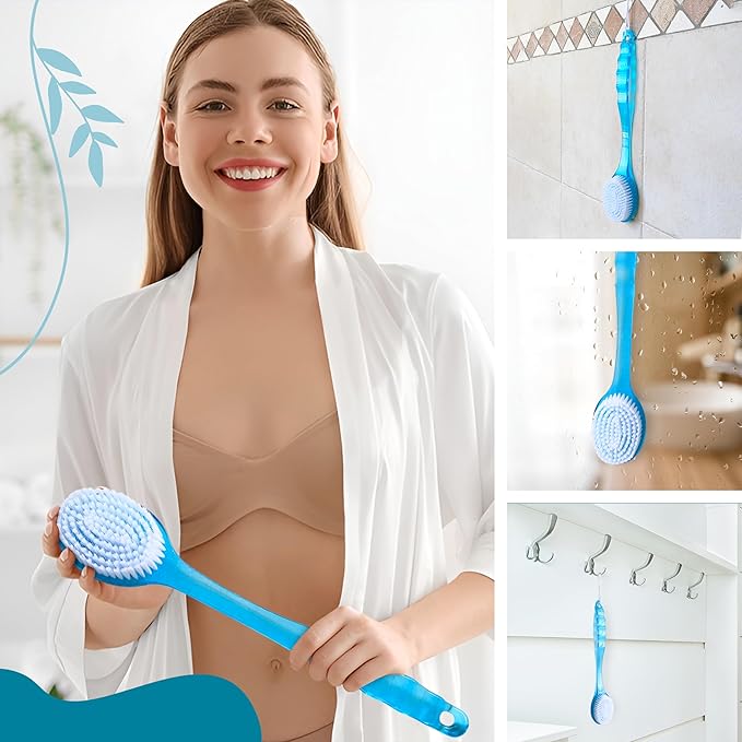 Bath Body Brush Long Handle Back Shower Brush Exfoliating Back, and Feet - Image 5