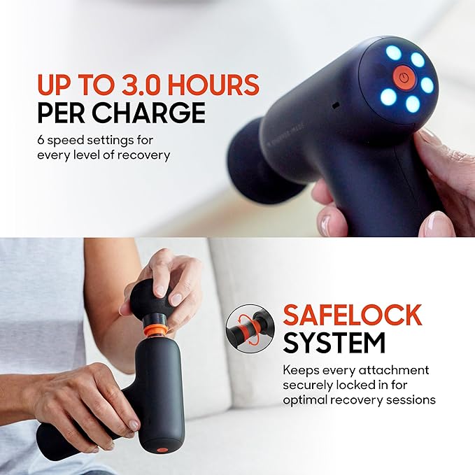 Sharper Image PowerBoost Core Mini Massage Gun Deep Tissue Percussion Massager - Image 4