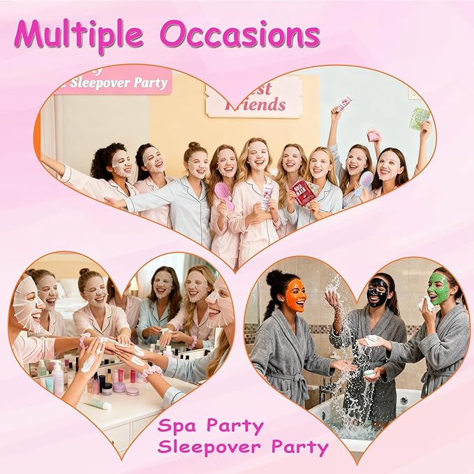 130 PCS Spa Party Supplies for Women, Include Face Masks Skincare, Hand Cream - Image 3