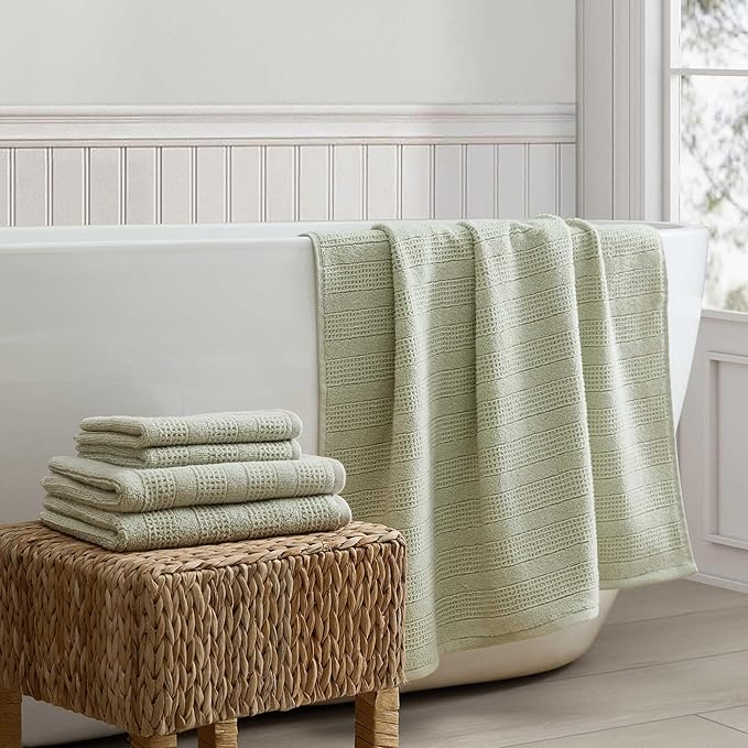 Martha Stewart - Bath Towels, Soft & Absorbent 100% Cotton Towels, Solid 500 GSM - Image 2