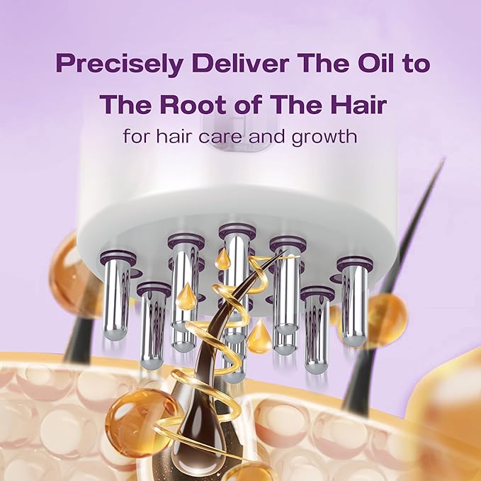 Electric Hair Oil Applicator & Scalp Massager 2 in 1, 15ml Capacity, Scalp Care - Image 2