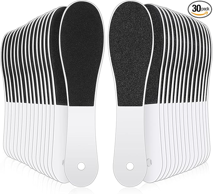 Lothee 30 Pack Foot File Foot Callus Remover Double Sided Professional by Lothee