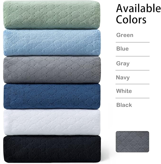 Ycosy Black Bath Towels Set 35x70 Inches - Image 9