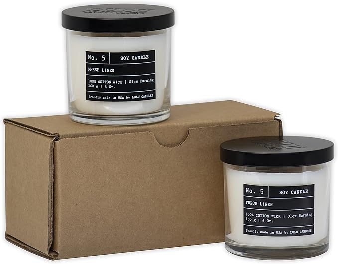 Lulu Candles | Fresh Linen | Luxury Scented Soy Jar Candle | Hand Poured in The - Image 5