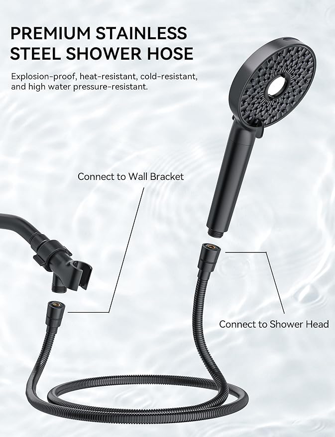 Magichome Shower Head with Handheld, High Pressure 10-Spd Detachable Chrome - Image 7