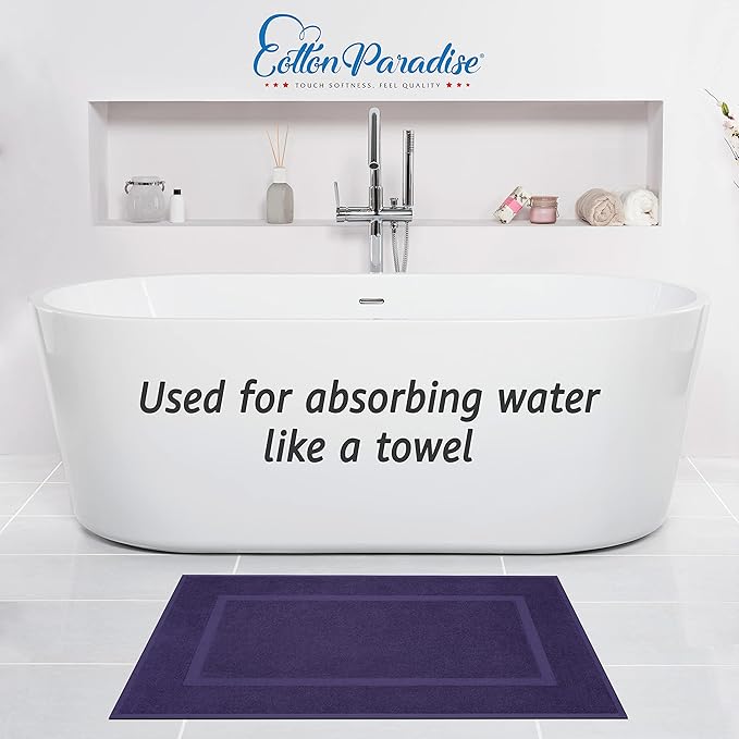 Cotton Paradise 100% Cotton Bath Mats - Image 2