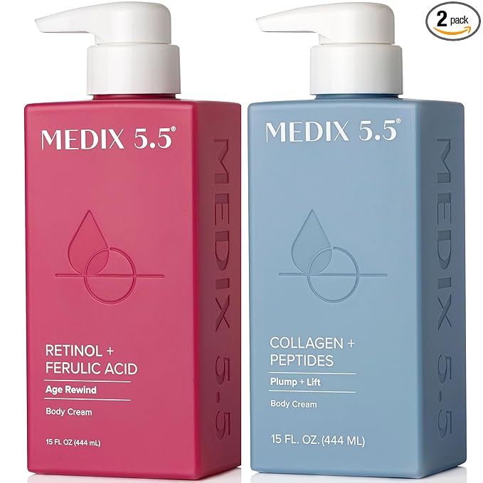 Medix 5.5 Retinol Cream + Collagen Cream Skincare Set Moisturizer Body & Face by Medix55