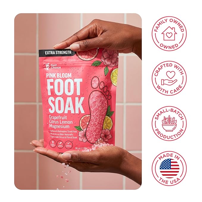Pink Bloom Foot Soak with Pink Himalayan Salt & Grapefruit - Image 9