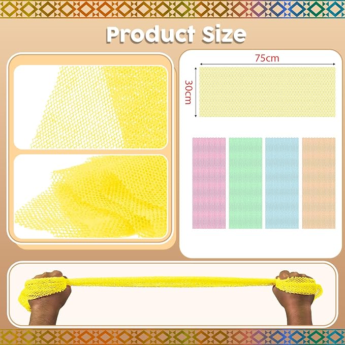 5 Pieces African Net Sponge – Deep Cleansing & Exfoliating Mesh - Image 5