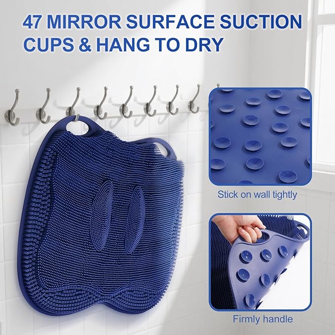 Shower Foot Scrubber Mat Large 2.0- Silicone Feet Toes Massage Exfoliate - Image 6