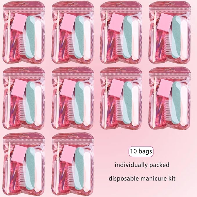 Fcozpjk Disposable Manicure Kit Basics 5PCS Nail Kit, Mini Nail Files Buffers - Image 2