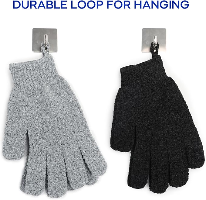 Exfoliating Gloves for Big Hands 8Pack- Lengthened and Large Double-Sided - Image 4