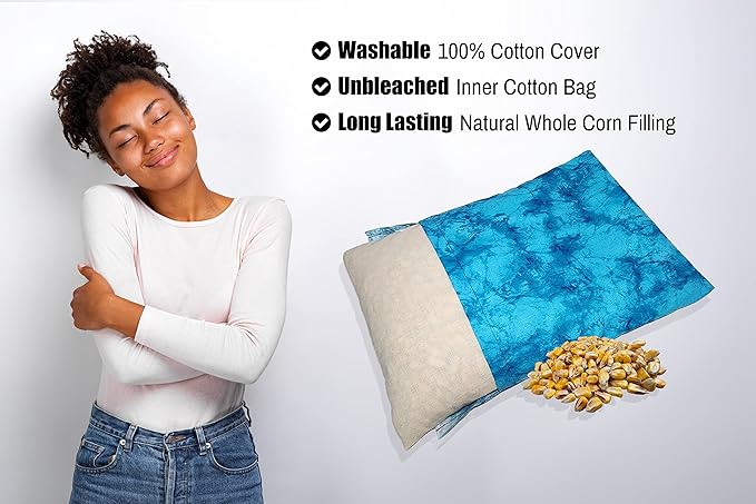 Microwavable Corn Filled Heating Pad and Cold Pack/Washable 100% Cotton Cover - Image 4
