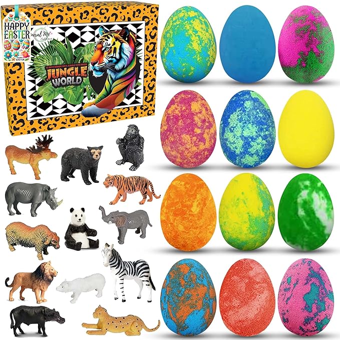 Bath Bombs for Kids with Surprise Inside- 12 pk Kids Bath Bombs with Jungle Toys - Image 8