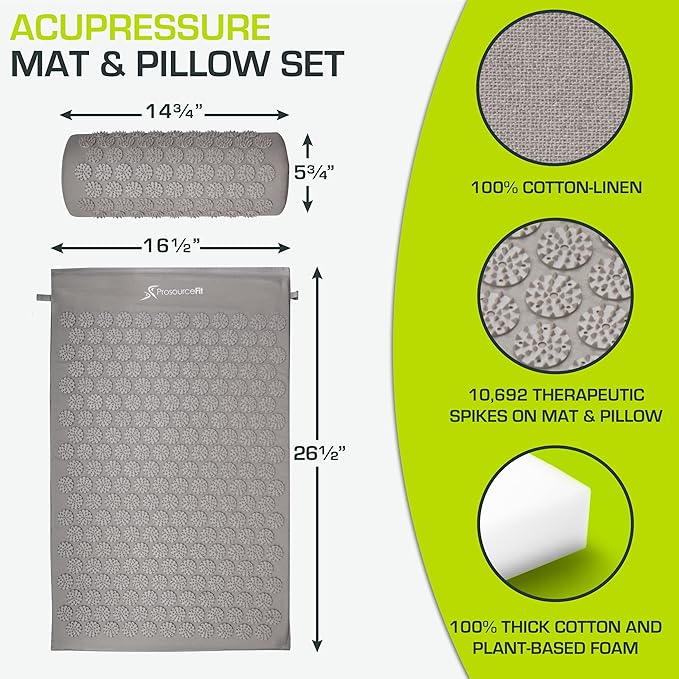 ProsourceFit Acupressure Mat and Pillow Set - Image 2