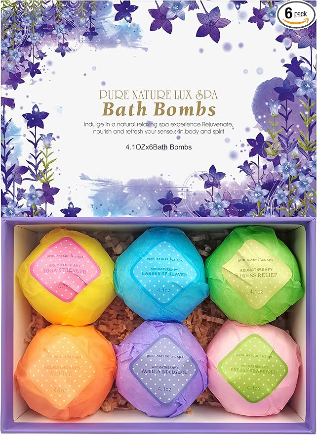 Bath Bombs Gift Set by PURENATURELUXSPA