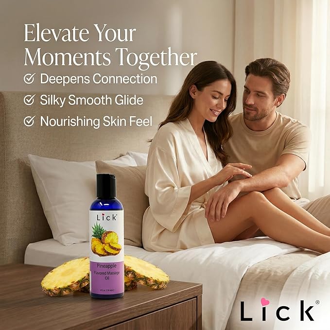 Lick Pineapple Flavored Massage Oil – Sweet Tropical Edible Massage Oil - Image 7