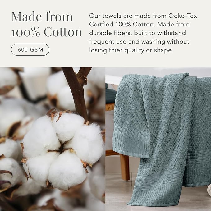 NY Loft 100% Cotton 2 Pack Bath Sheet Towel Set | Extra Large Oversize Bath - Image 3