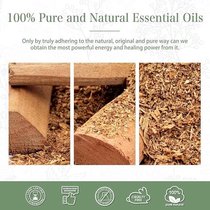 PHATOIL 100ML Sandalwood Essential Oil, Pure Aromatherapy Essential Oils - Image 6