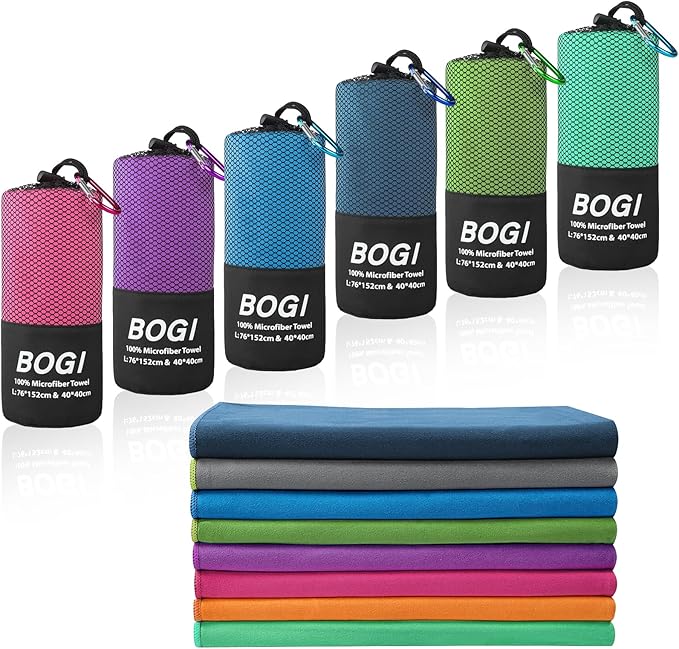BOGI Microfiber Travel Sports Towel-Quick Dry, Soft Lightweight, Compact by BOGI