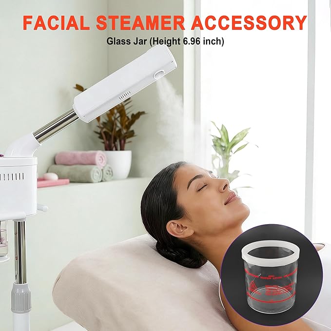 Elitzia Accessories Transparent Glass Steamer Jar Spare Parts of Facial Steamer - Image 2