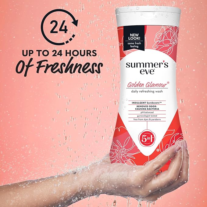 Summer's Eve Golden Glamour All-Over Daily Feminine Wash, pH-Balanced Body Wash - Image 2