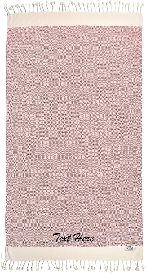 Personalized Embroidered Beach Towel | Throw Blanket, Easy Carry Sand Free by LA%60HAMMAMFINELIVING