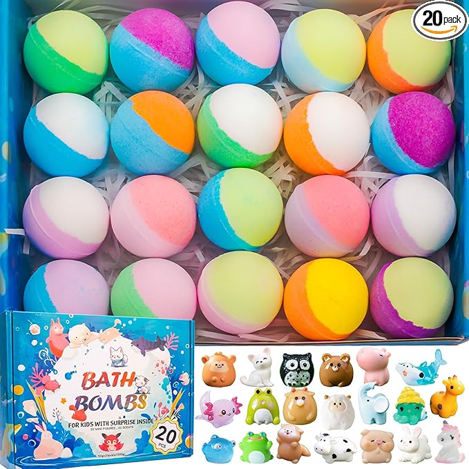 20 Pack Bath Bombs for Kids by GDXINYES