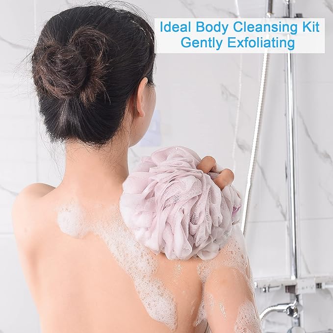 AmazerBath Loofah Sponge 75g/Piece, Exfoliating Bath Sponge Body Scrubber - Image 3
