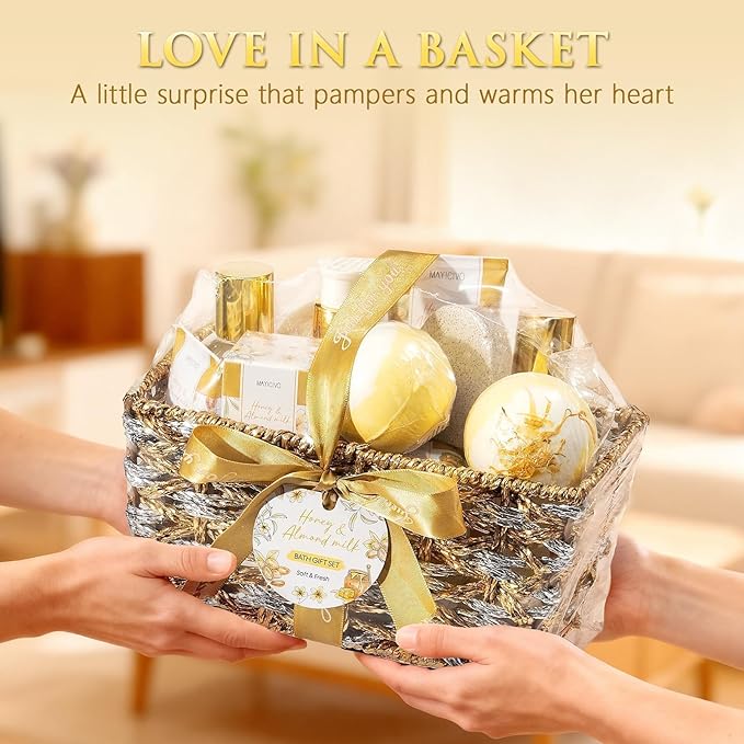 Mothers Day Birthday Gifts for Women, Honey & Almond Milk Relaxing Spa Gift - Image 9