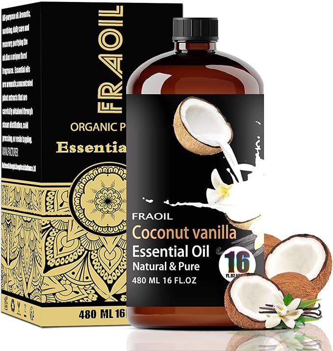 Coconut Vanilla Essential Oil, Coconut Vanilla Oil 16 Fl Oz 480 ML by FRAOILESSENTIALOIL