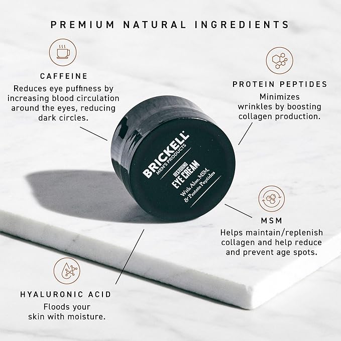 Brickell Men's Restoring Under Eye Cream - Image 3