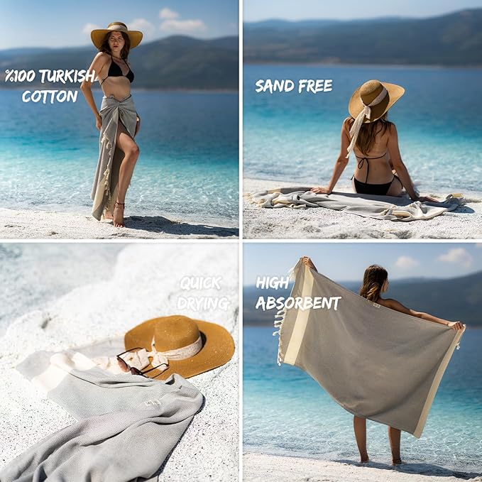 Turkish Beach Towel Oversized Clearance XL 40x71- Sand Free - Image 2