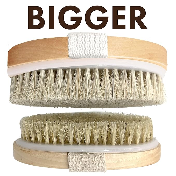 Dry Brushing Body Brush SCALA Natural Bristle Body Brush, Soft Body Exfoliating - Image 5