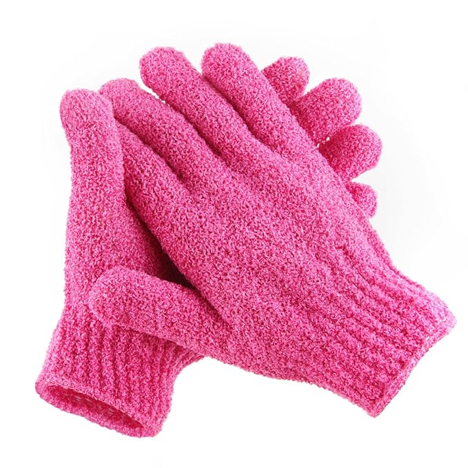 Exfoliating Shower Bath Gloves【4 Pair】 Double Side Durable Nylon Shower Gloves - Image 3