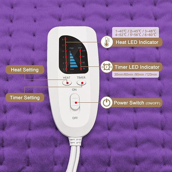 Deepsoon Heating Pad, Electric Heating Pads - Image 4