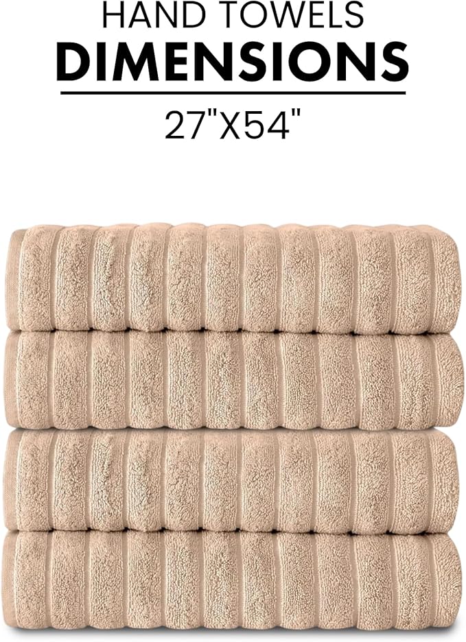 Classic Turkish Towels CTT Premium 4 Pack Bath Towels Set, Made - Image 7