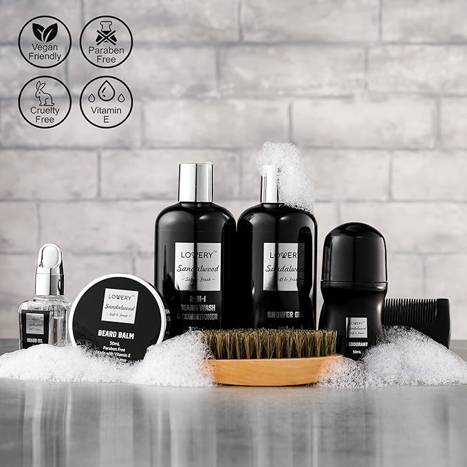 Gifts for Men, Valentines Day Gifts for Him Body And Wash Gift Set Beard Kit - Image 3