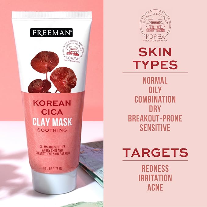 Freeman Exotic Blends Soothing Korean Cica Clay Facial Mask, 6 fl.oz./ 175 mL - Image 3