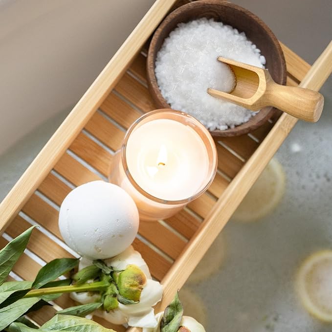 Wooden Scoop 2Standard 2Mini bath salt scoop Natural Beech Wood Scoop - Image 7