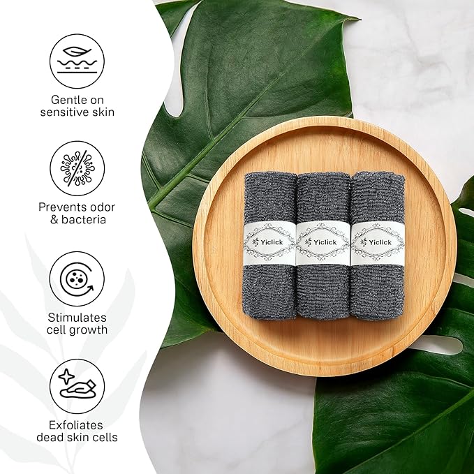 Yiclick 3 PCS Exfoliating Washcloth Towels - Image 9
